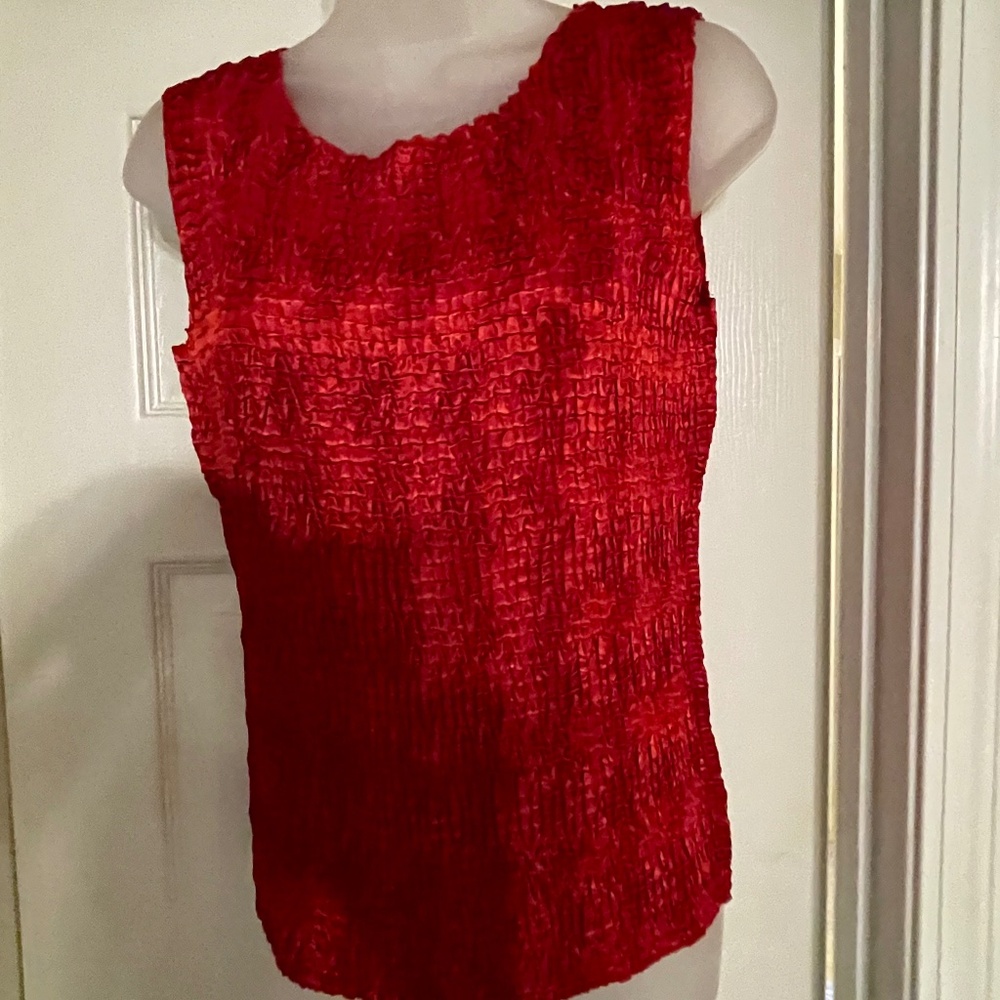 Rafael RED sleeveless top, Size S